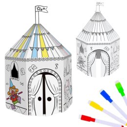 Zestaw artystyczny namiot dom do kolorowania malowania składania tekturowy