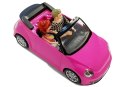 lalka  Lalki z Samochodem Auto Coupe Dźwięk i Światła 43 cm Różowy typu barbie