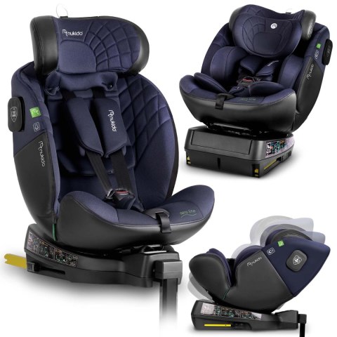 Fotelik samochodowy Nukido Aero Line czarno-granatowy 0-36 kg ISOFIX