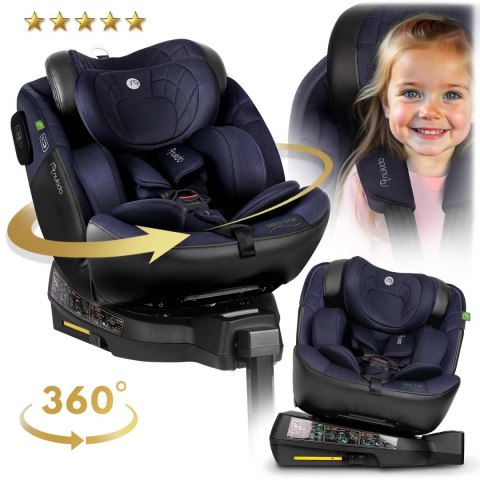 Fotelik samochodowy Nukido Aero Line czarno-granatowy 0-36 kg ISOFIX