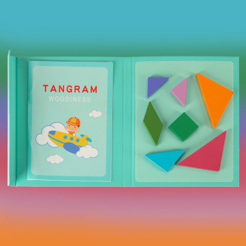 Książeczka magnetyczna układanka klocki 3D tangram