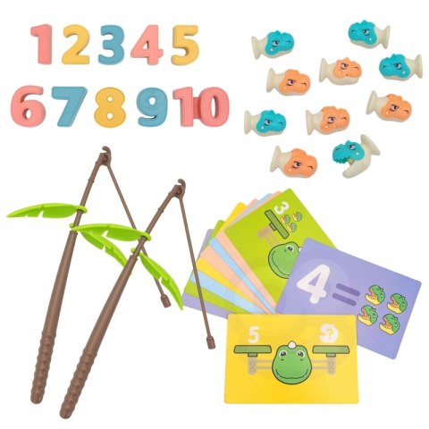 Waga Szalkowa Równoważnia Gra Łowienie Dinozaurów Rybek Nauka Liczydło