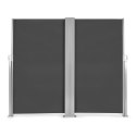 Podwójna markiza 300x300x180 cm przeciwsłoneczna boczna parawan roleta antracyt MultiGarden