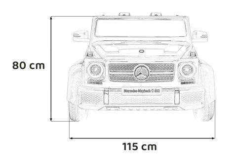 4x200W max 100kg Auto na akumulator Mercedes Benz MAYBACH G650 4x200W max 100kg Auto na akumulator Mercedes Benz MAYBACH G650