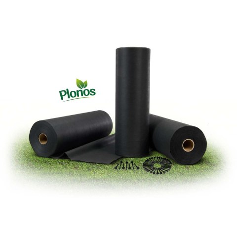 Agrotkanina ogrodowa 1,6 m x 50 m 90 g/m2 + 50 szpilek Plonos - czarna