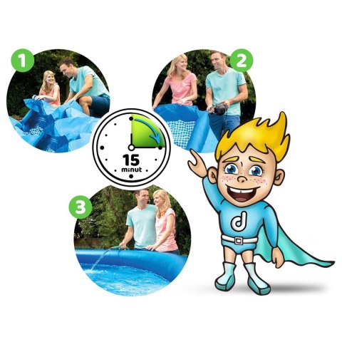 Basen ogrodowy rozporowy 457 x 84 cm 15w1 INTEX 28158