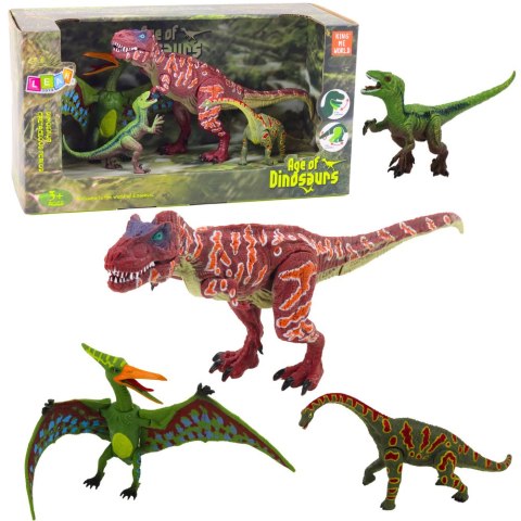 Zestaw Figurek Dinozaury Ruchome Nogi Paszcze 4szt Zestaw Figurek Dinozaury Ruchome Nogi Paszcze 4szt