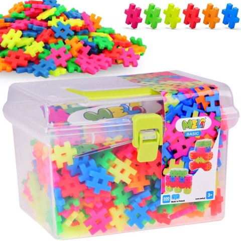 Klocki WAFLE MEli Basic Neon Travel Box 500 50091 ZA5666