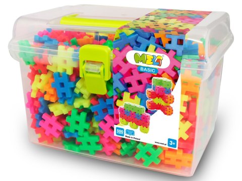 Klocki WAFLE MEli Basic Neon Travel Box 500 50091 ZA5666