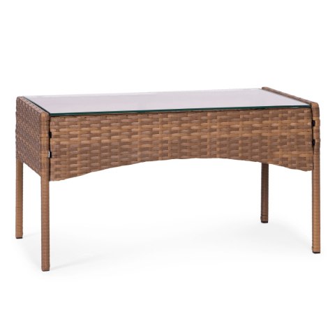 Komplet mebli ogrodowych z technorattanu ławka stolik krzesła brązowy MultiGarden