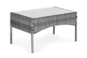 Komplet mebli ogrodowych z technorattanu ławka stolik krzesła szary MultiGarden