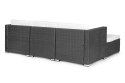 Komplet mebli ogrodowych z technorattanu narożnik modułowy stolik szary MultiGarden