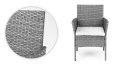 Komplet mebli ogrodowych z technorattanu stolik krzesła szary MultiGarden