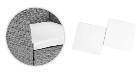 Komplet mebli ogrodowych z technorattanu stolik krzesła szary MultiGarden