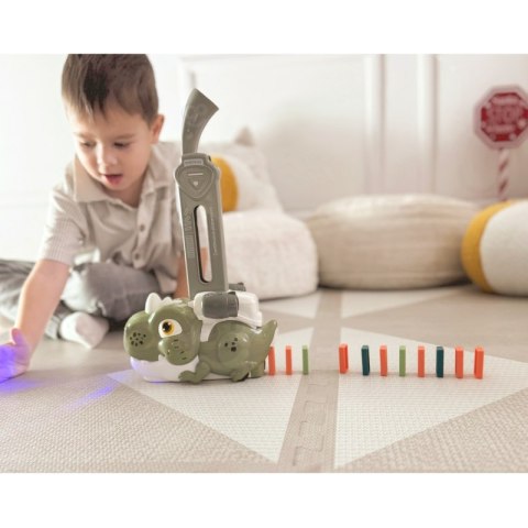 WOOPIE Elektryczna Ciuchcia Lokomotywa do Klocków Domino Dinozaur Pomarańczowy - 3szt.