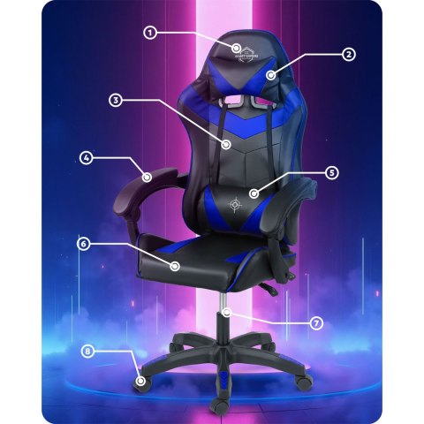 Fotel gamingowy Sofotel Draknor czarno-niebieski