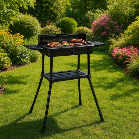 Grill elektryczny 3w1 stojący stołowy płyta grillowa ociekacz termostat MultiGarden