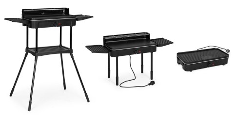 Grill elektryczny 3w1 stojący stołowy płyta grillowa ociekacz termostat MultiGarden