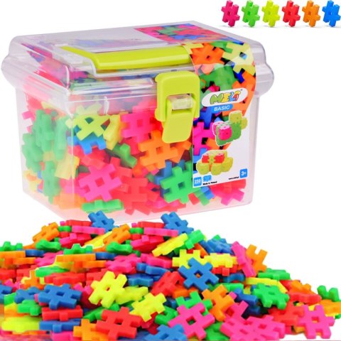 Klocki WAFLE MEli Basic Neon Travel Box 250 50090 ZA5665