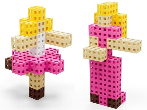Kolorowe Klocki Cube Pink Meli 100elementów ZA5667