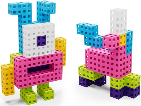 Kolorowe Klocki Cube Pink Meli 100elementów ZA5667