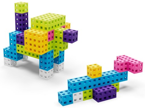 Kolorowe Klocki Cube Pink Meli 100elementów ZA5667