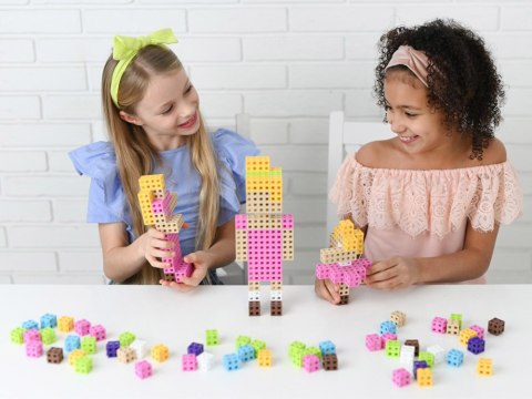 Kolorowe Klocki Cube Pink Meli 100elementów ZA5667