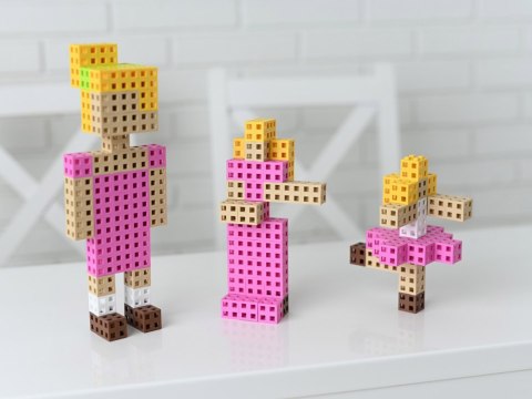 Kolorowe Klocki Cube Pink Meli 100elementów ZA5667