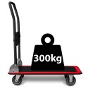 Wózek transportowy platformowy HM-506 czarno-czerwony