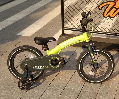 Qplay Rowerek Dziecięcy - Rowerek Biegowy Miniby 14 cali Green
