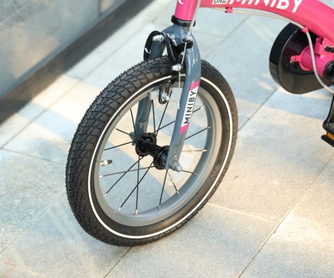 Qplay Rowerek Dziecięcy - Rowerek Biegowy Miniby 14 cali Rosa