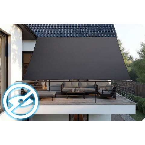 Żagiel przeciwsłoneczny prostokątny 3x4m Plonos PL-885 szary