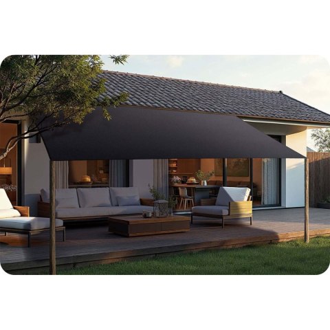 Żagiel przeciwsłoneczny prostokątny 3x4m Plonos PL-885 szary