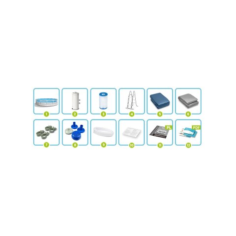 Basen ogrodowy stelażowy 427 x 107 cm 12w1 INTEX 26722