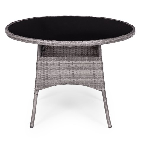 Komplet mebli ogrodowych z technorattanu 4 krzesła + okrągły stolik MultiGarden