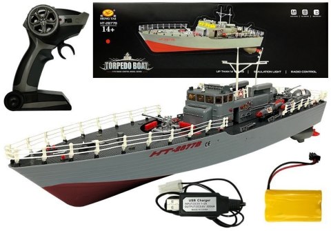 Statek Kuter Torpedowy Zdalnie Sterowany R/C 1:115 2.4G Czerwony