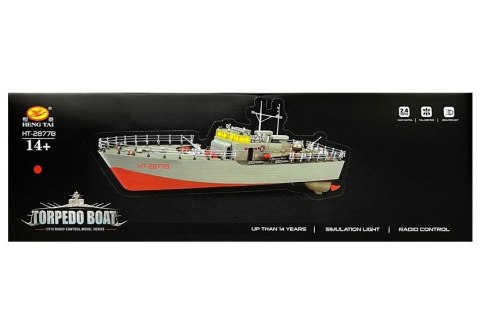 Statek Kuter Torpedowy Zdalnie Sterowany R/C 1:115 2.4G Czerwony