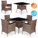 Komplet mebli ogrodowych z technorattanu 4 krzesła + stół MultiGarden