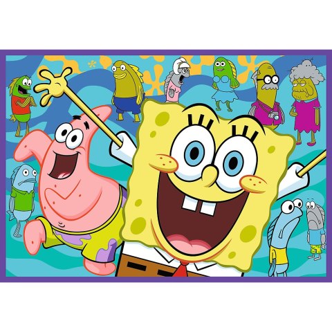 Puzzle - 4x250 - Szalony świat Sponge Boba Trefl 13342