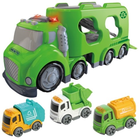 WOOPIE Zielona Laweta City Truck Efekty Dźwiękowe i Świetlne