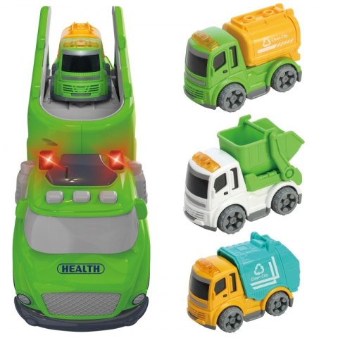 WOOPIE Zielona Laweta City Truck Efekty Dźwiękowe i Świetlne
