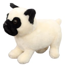 Pluszowa Maskotka Przytulanka Pies Mops Biały 19cm