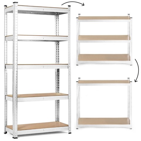 Regał magazynowy 180x90x40 cm stal galwanizowana 5 półek 875 kg ModernHome
