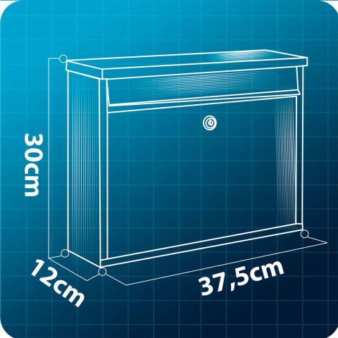 Skrzynka na listy 37,5x30,5x12 cm antracyt HM-860