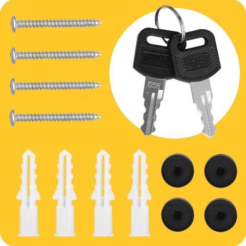 Skrzynka na listy 39x25,5x12 cm czarna HM-864