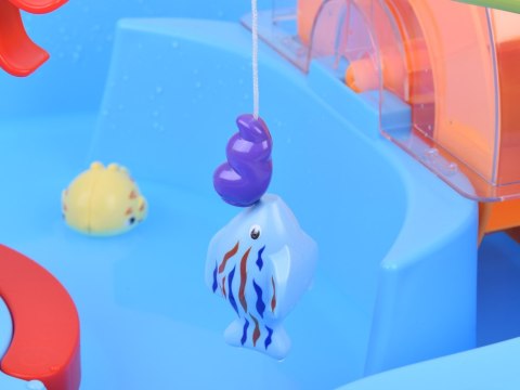 Niebieski stolik wodny z kołem młyńskim + akcesoria do łowienia ZA5566