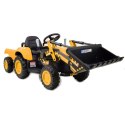 SUPER TRAKTOR BLOW - NA AKUMULATOR Z PRZYCZEPĄ, MIĘKKIE KOŁA, MIEKKIE SIEDZENIE, PILOT/XMX611