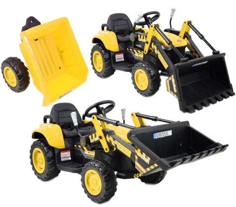 SUPER TRAKTOR BLOW - NA AKUMULATOR Z PRZYCZEPĄ, MIĘKKIE KOŁA, MIEKKIE SIEDZENIE, PILOT/XMX611