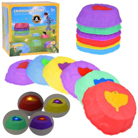 Świecąca ścieżka sensoryczna - kamienie do treningu równowagi 6 szt.