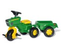 Rolly Toys 052769 Traktor Rolly-Kid John Deere 3-Kołowy z Przyczepą